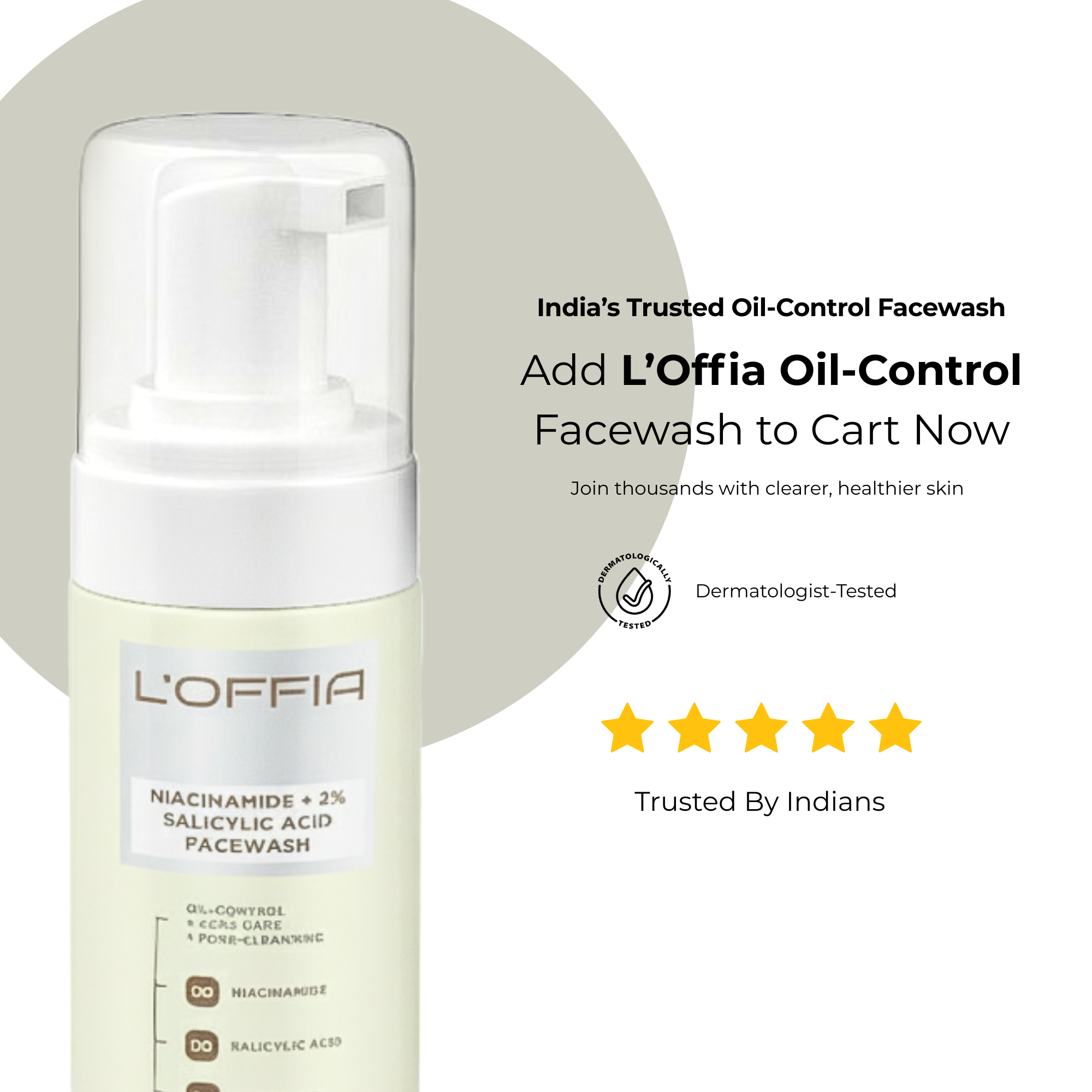 Niacinamide + Salicylic Acid Face Wash | Oil Control & Acne Care (100ml)