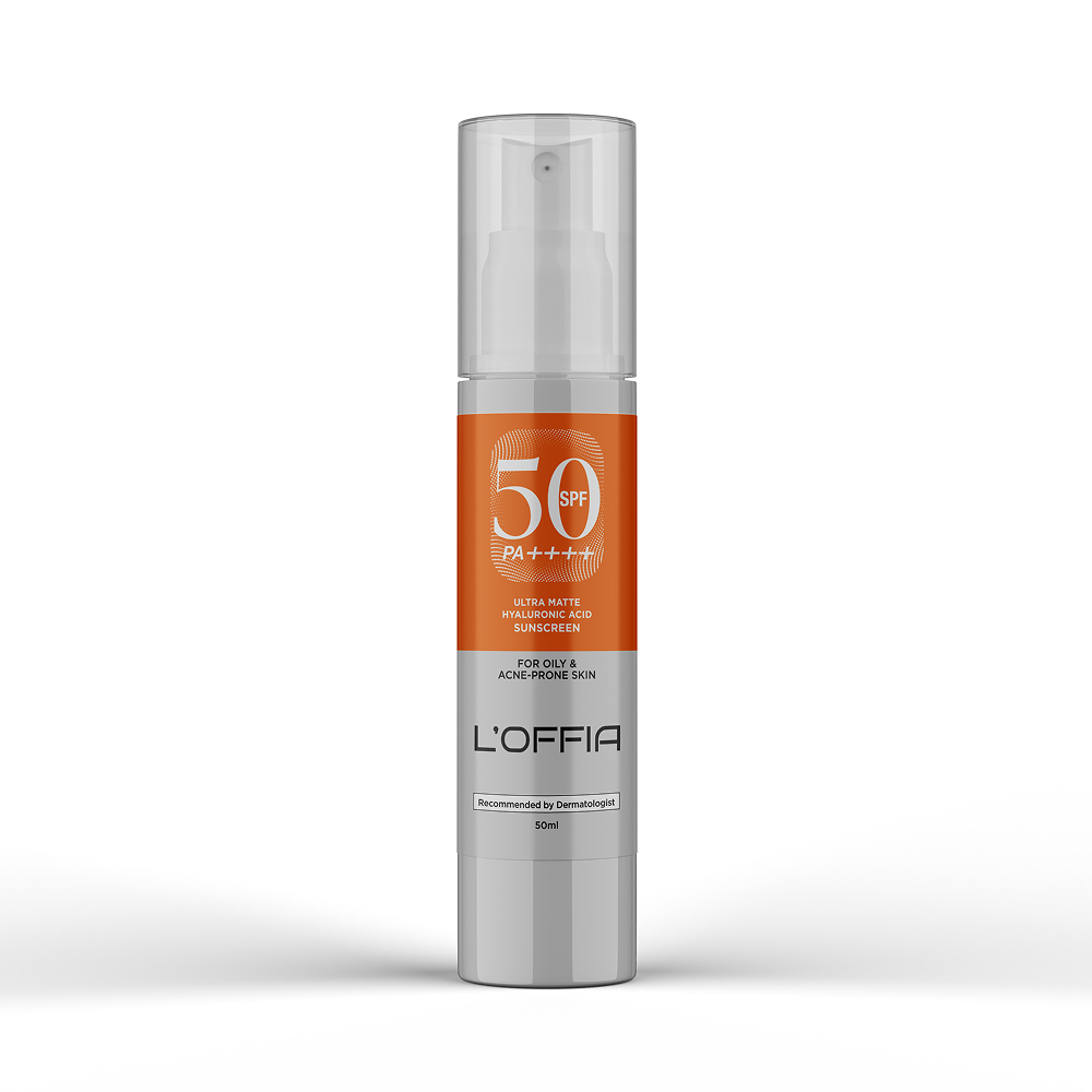 L’Offia Ultra Matte Hyaluronic Acid Sunscreen SPF 50 PA++++ | Oil-Free
